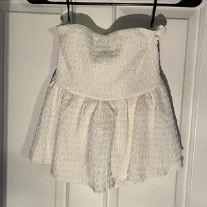 Forever 21 White Strapless Top